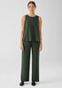 Stretch Jersey Knit Jewel Neck Tank