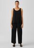 Textured Cupro Wide-Leg Pant
