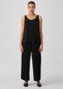 Textured Cupro Wide-Leg Pant