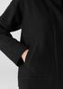 Lightweight Boiled Wool Stand Collar Jacket in Regenerative Wool