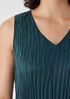 Crushed Cupro V-Neck Dress