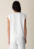 Garment-Dyed Organic Cotton Terry V-Neck Top