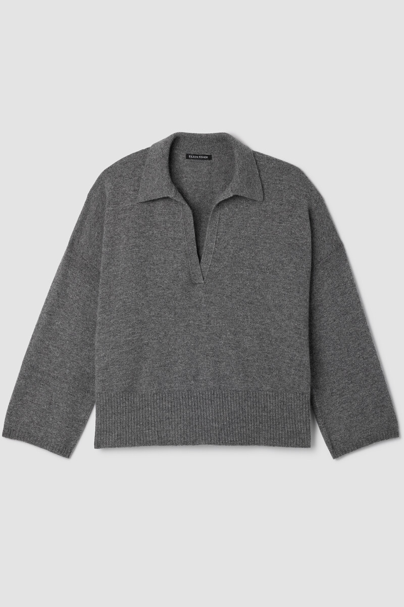 Italian Cashmere Split Neck Top Italian Cashmere Split Neck Top