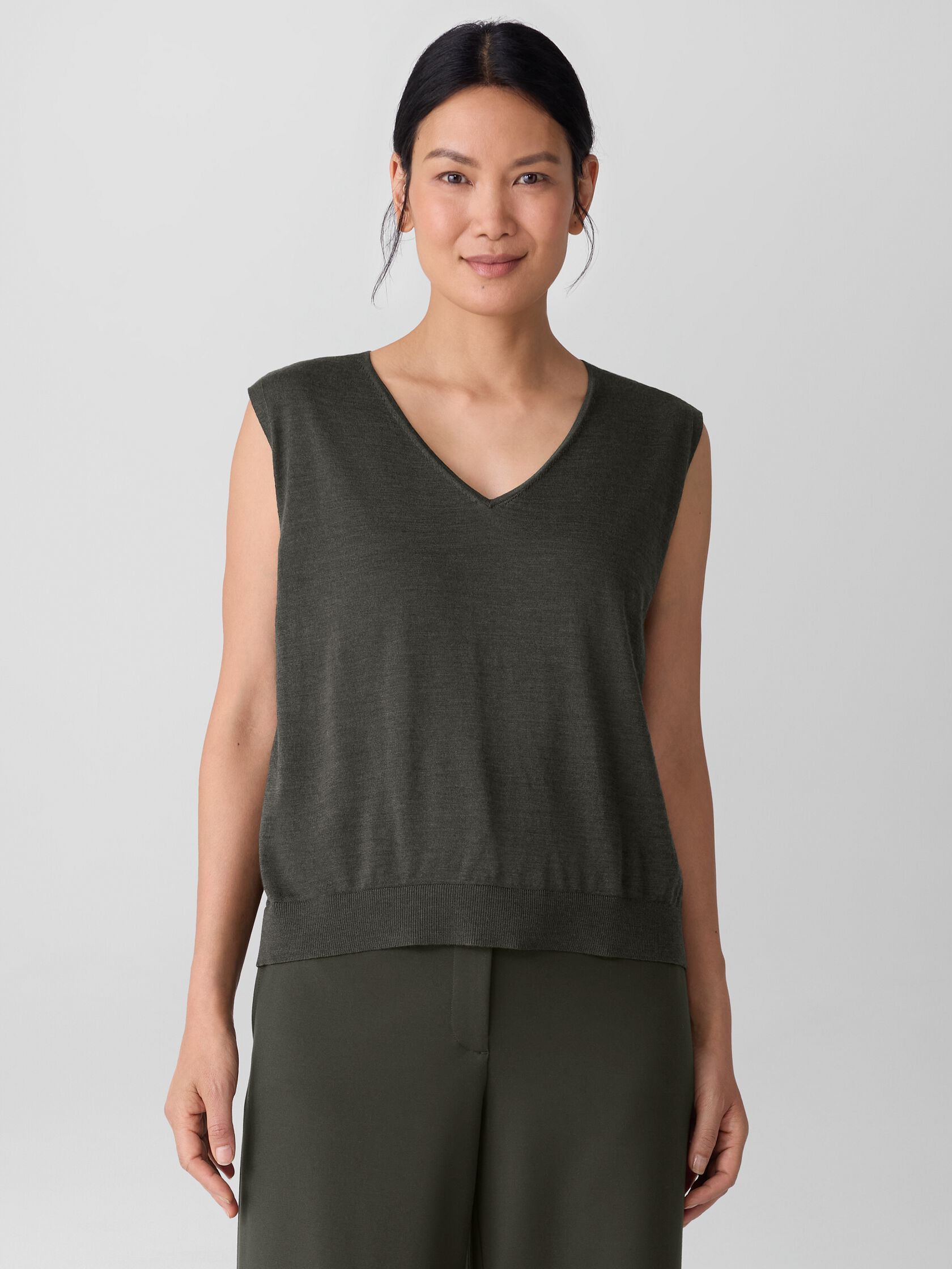 Superfine Merino Vest in Regenerative Wool