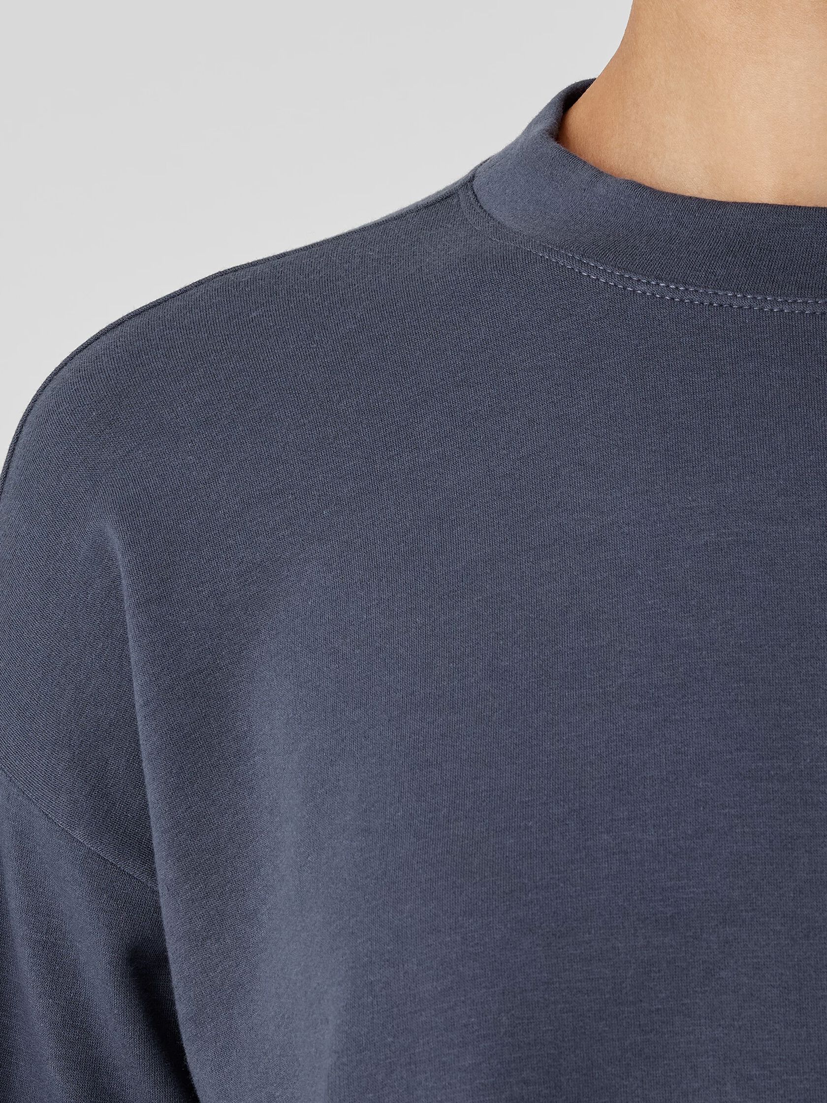 Cozy Brushed Terry Hug Crew Neck Top