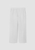 Organic Cotton Ripple Checkered Wide-Leg Pant