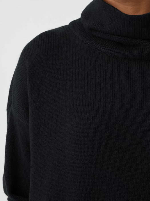 Cotton and Recycled Cashmere Turtleneck Top