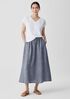 Puckered Organic Linen Pocket Skirt