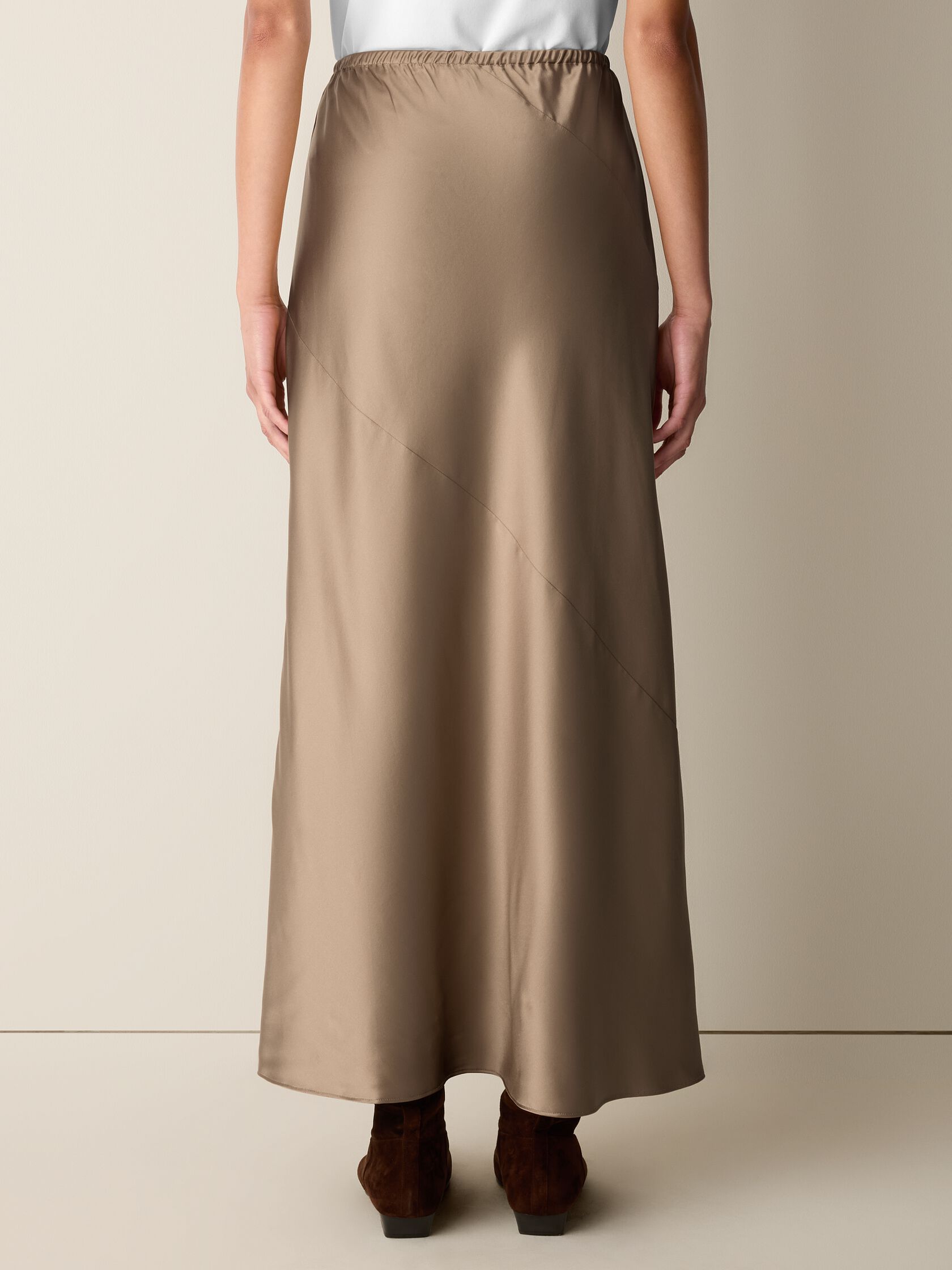 Heavyweight Silk Charmeuse Bias Skirt