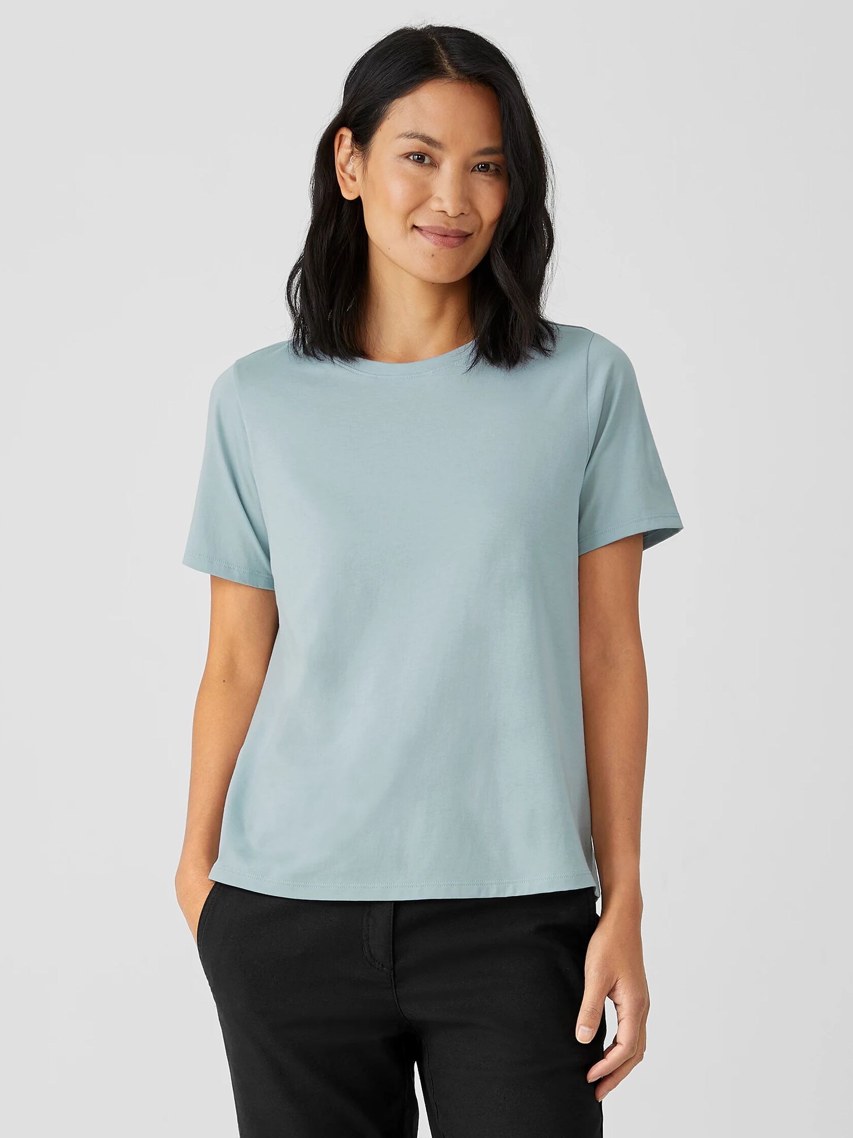 Organic Pima Cotton Jersey Round Neck Tee