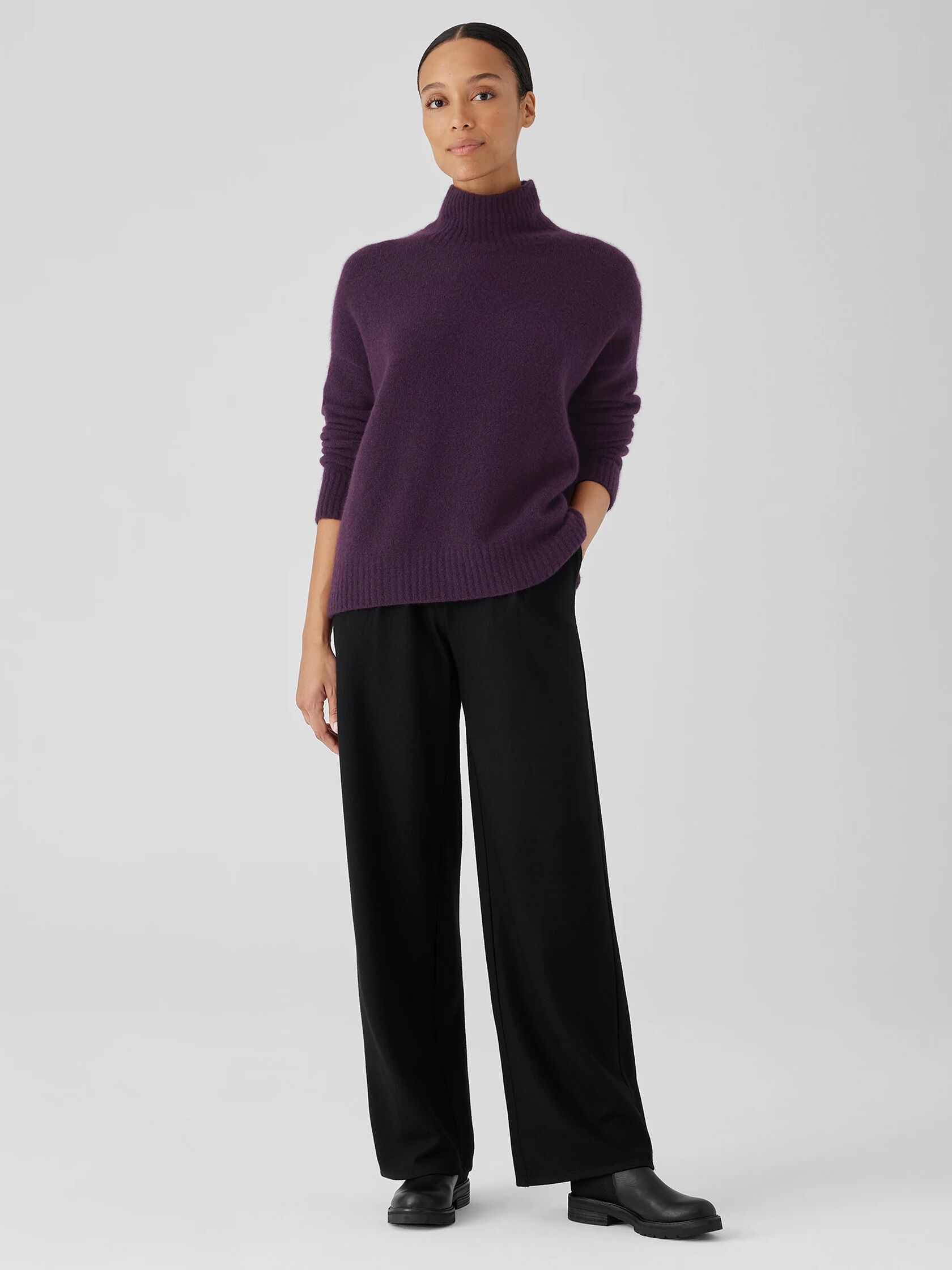 Cashmere Silk Bliss Turtleneck Box-Top