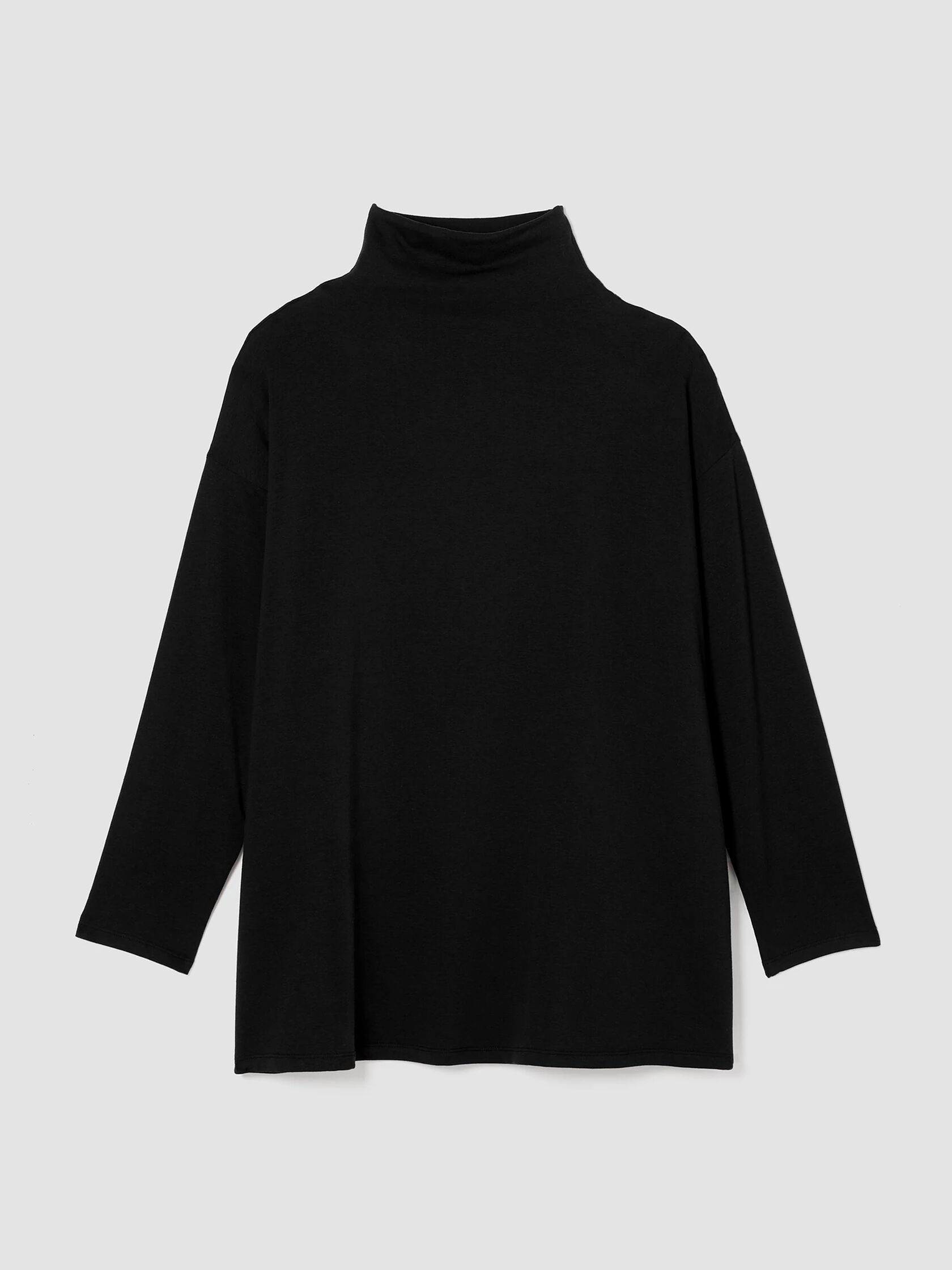 Cozy Brushed Terry Funnel Neck Top