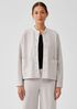 Boiled Wool Jersey Mandarin Collar Shirt Jacket