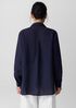 Puckered Organic Linen Stripe Classic Collar Shirt