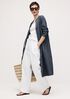 Airy Organic Cotton Twill Band Collar Shirtdress