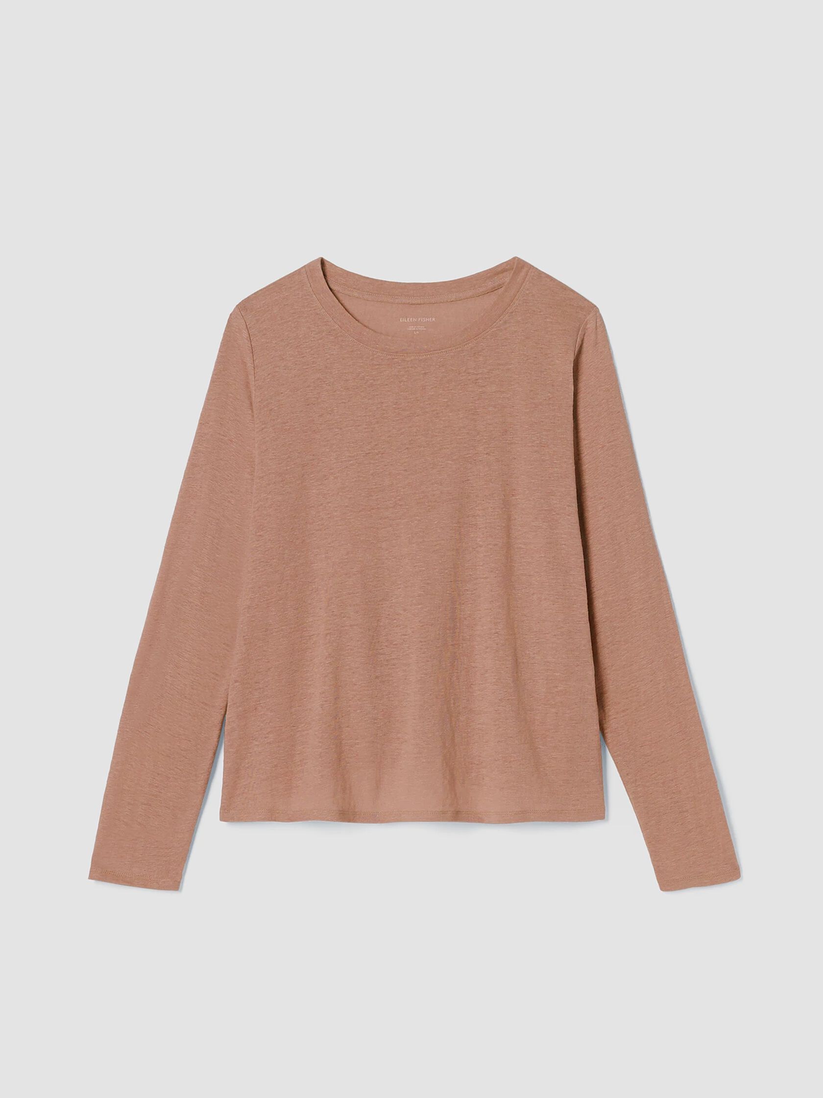 Organic Linen Jersey Crew Neck Top