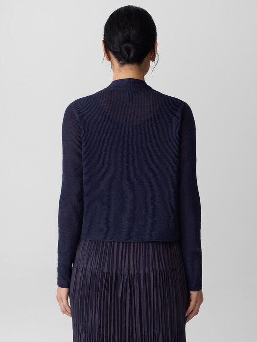 Organic Linen Cotton Cropped Cardigan