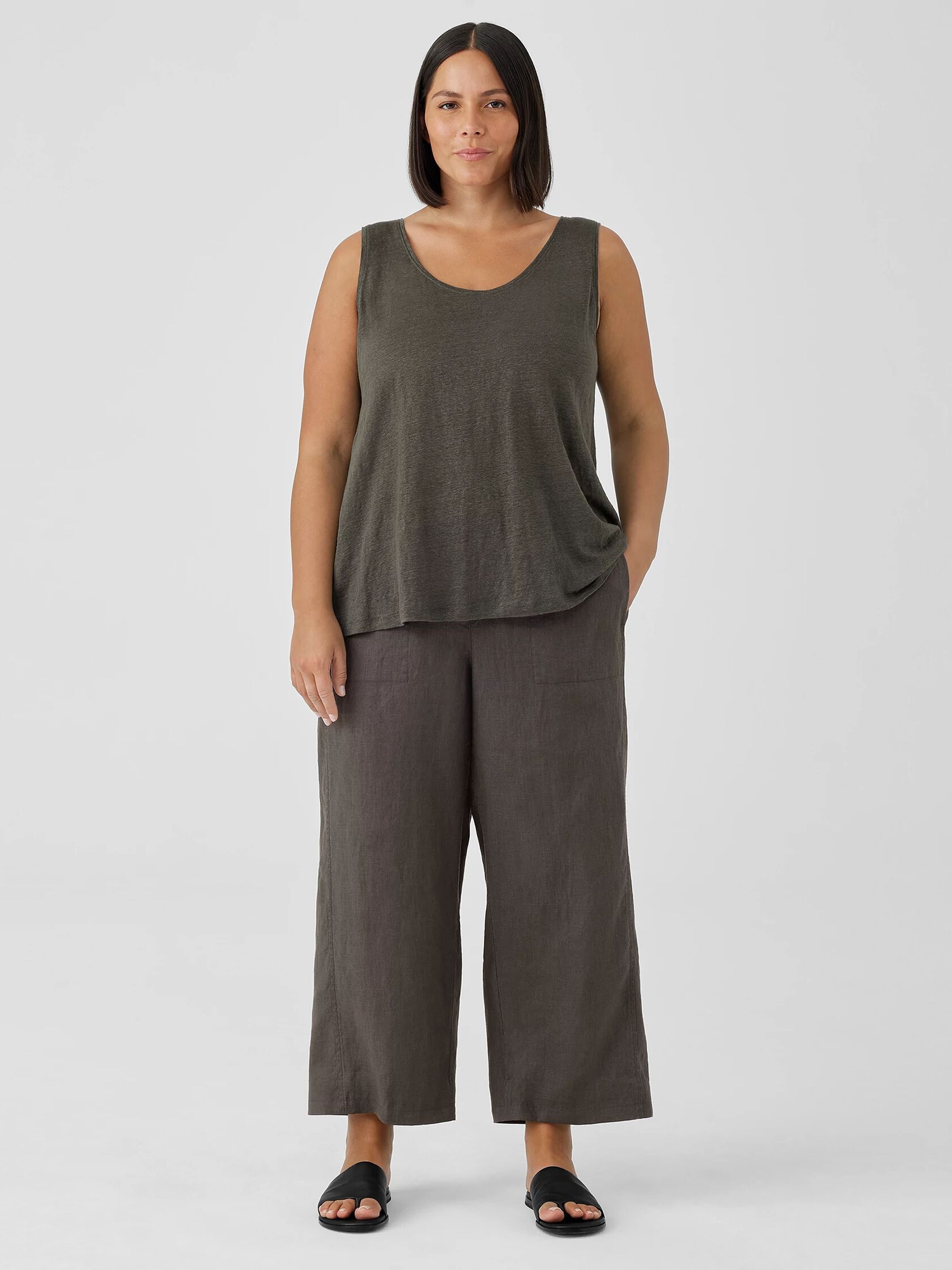 Organic Linen Wide Trouser Pant