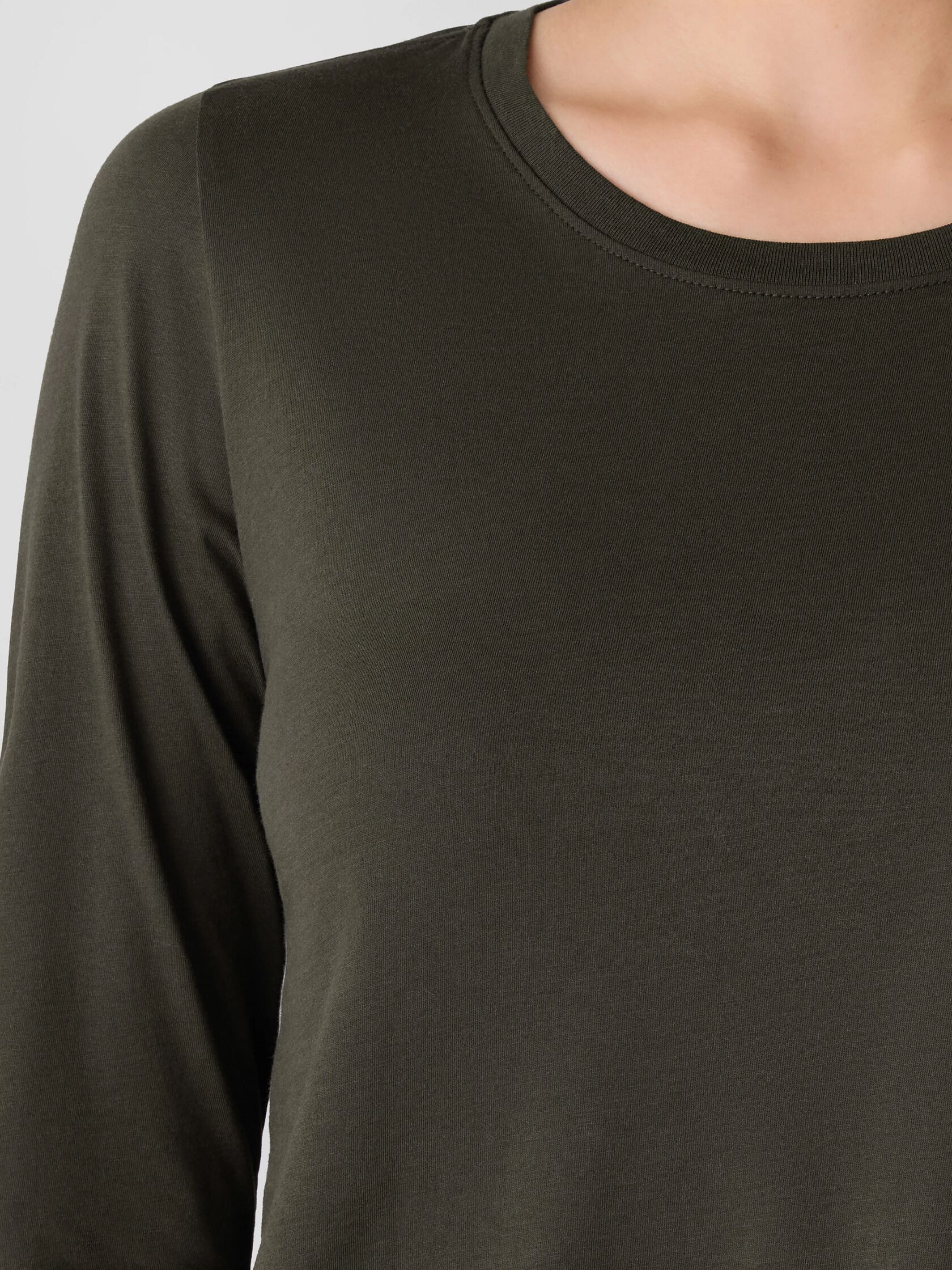 Organic Pima Cotton Jersey 3/4-Sleeve Tee