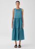 Washed Silk Tiered Dress
