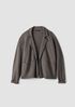Fine Felted Wool Notch Collar Cardigan in Regenerative Wool