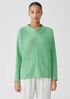 Cotton and Recycled Cashmere Mock Neck Top