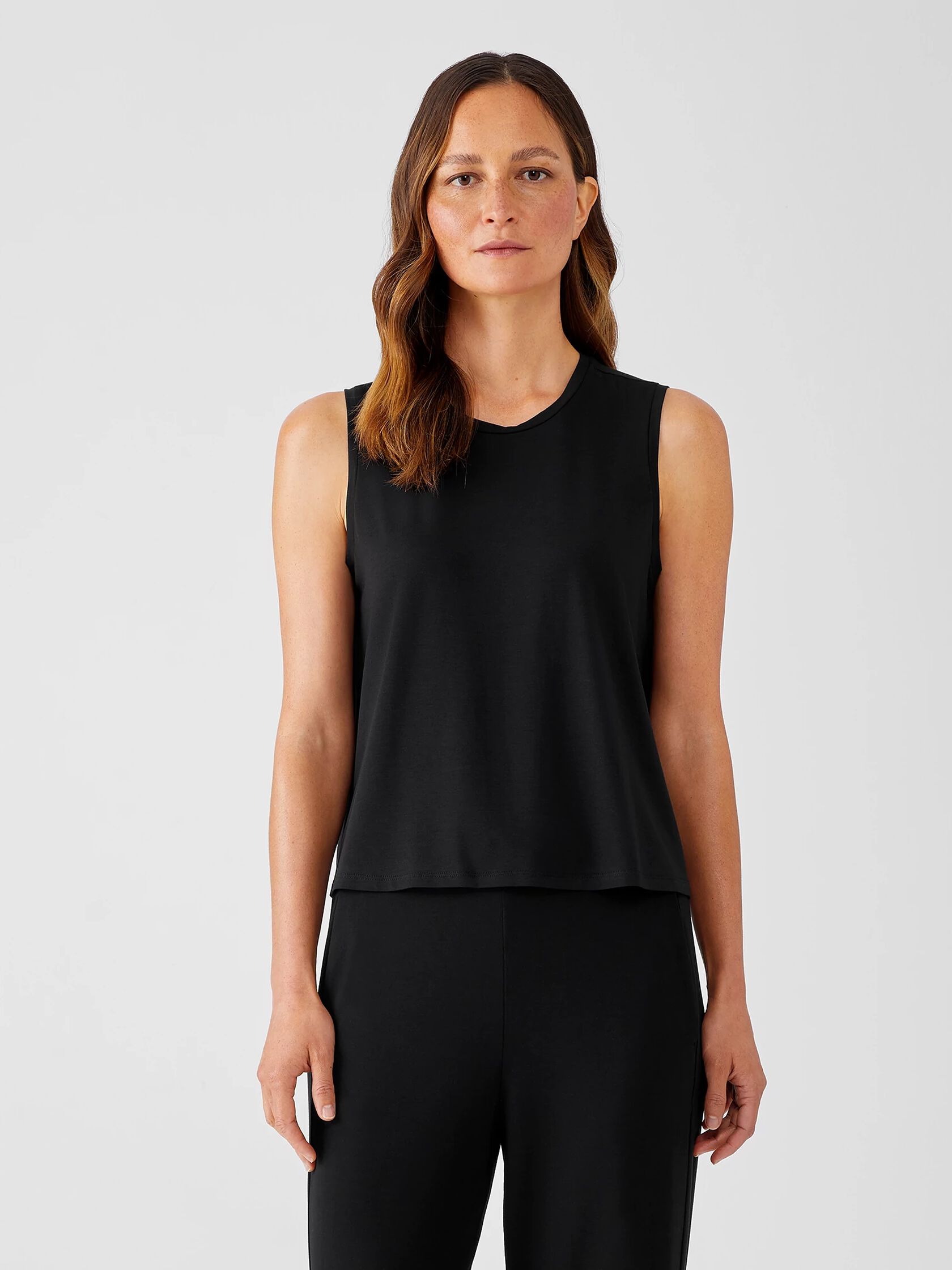 Fine Jersey Crew Neck Tank