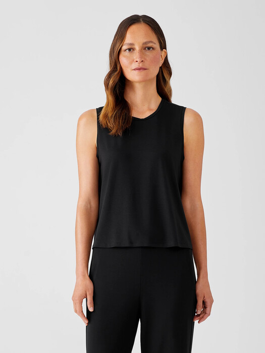 Fine Jersey Crew Neck Tank