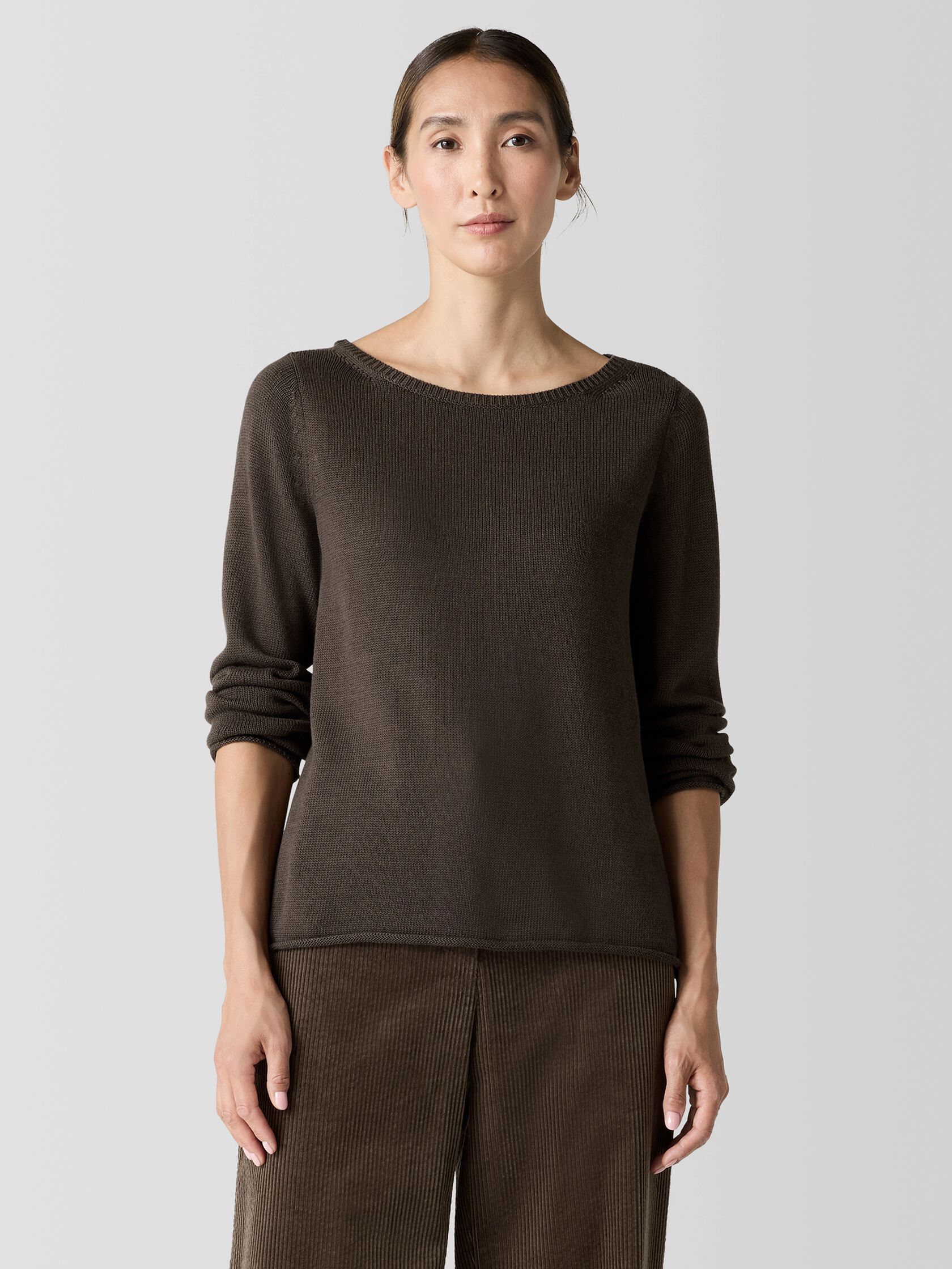 Peruvian Cotton Blend Bateau Neck Top