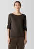 Peruvian Cotton Blend Bateau Neck Top