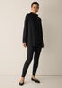 Cozy Brushed Terry Hug Funnel Neck Long Top