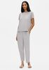 Stretch Silk Jersey Crew Neck Tee