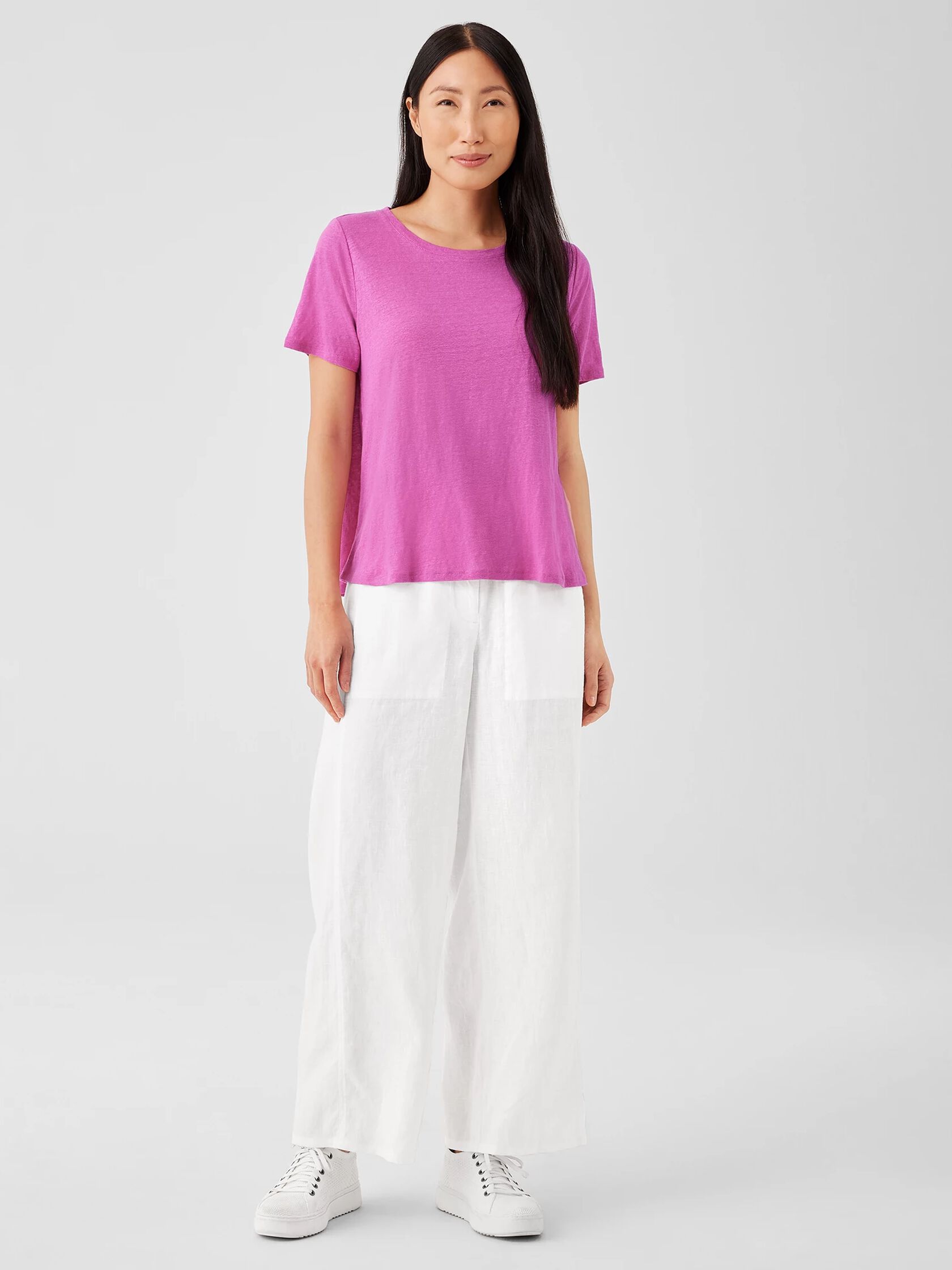 Organic Linen Jersey Crew Neck Tee
