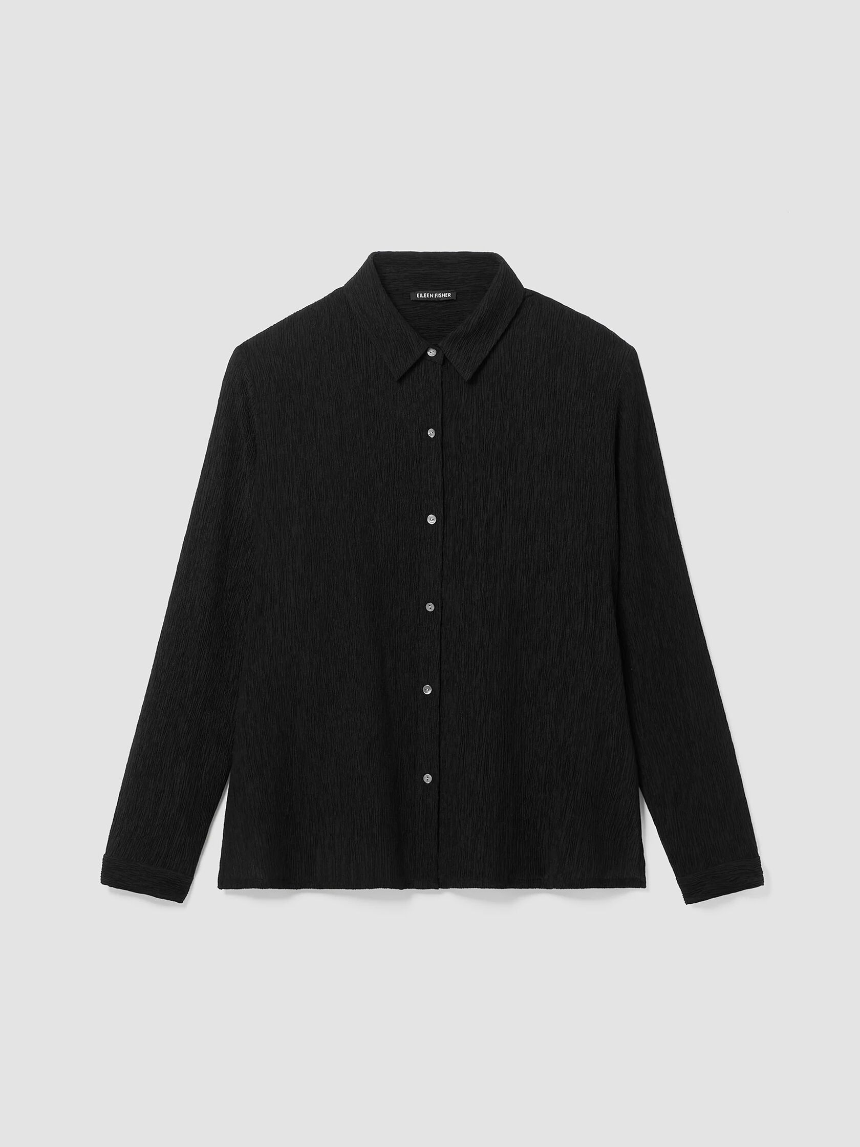 Woven Plissé Classic Collar Shirt