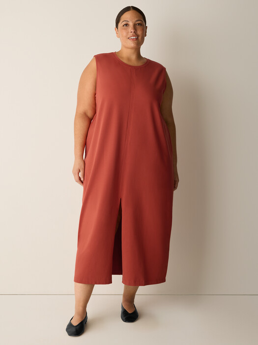 Pima Cotton Stretch Jersey Crew Neck Dress | EILEEN FISHER Pima Cotton Stretch Jersey Crew Neck Dress | EILEEN FISHER