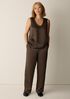 Textured Satin Straight Pant