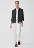 Puckered Organic Linen Shirt Jacket