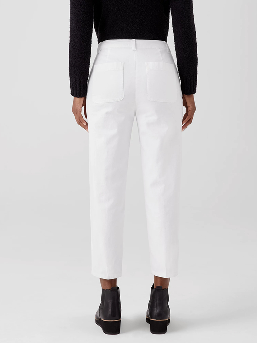 Cotton Hemp Tapered Ankle Pant