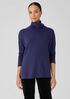 Cotton and Recycled Cashmere Turtleneck Long Top