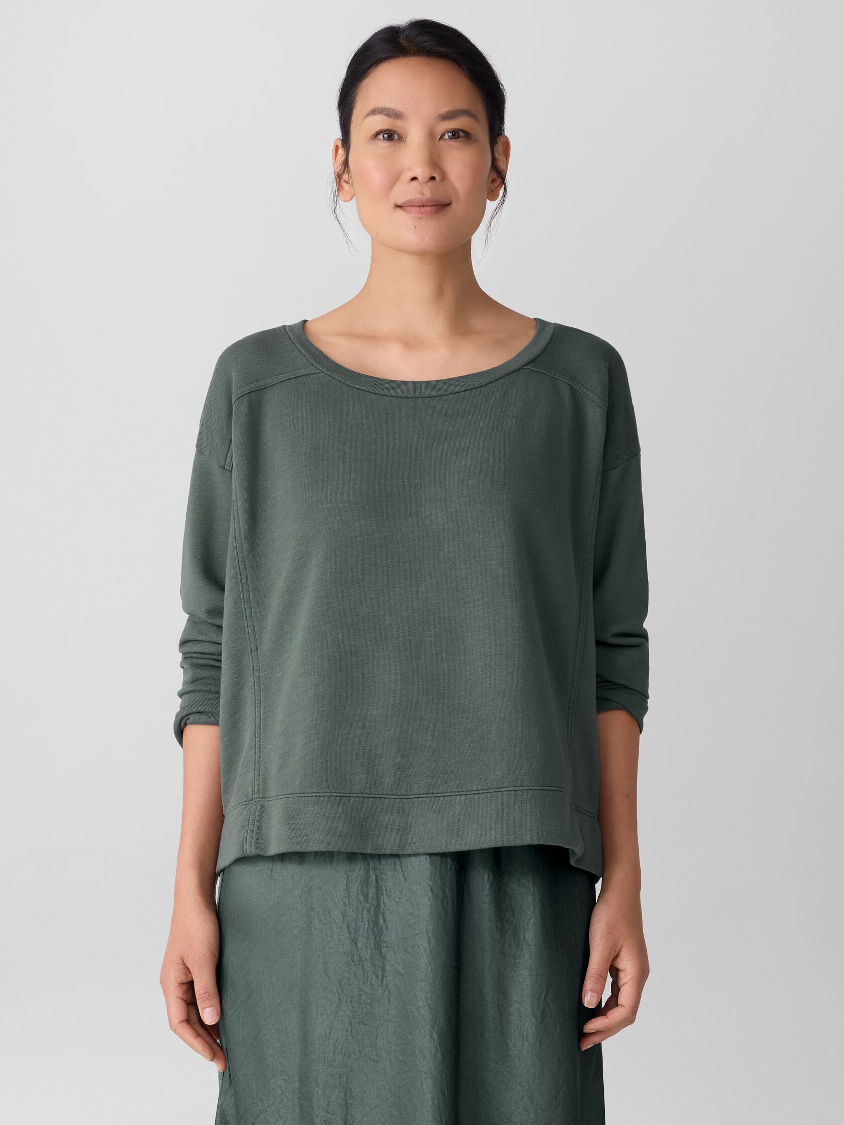 Garment-Dyed Organic Cotton Terry Box-Top