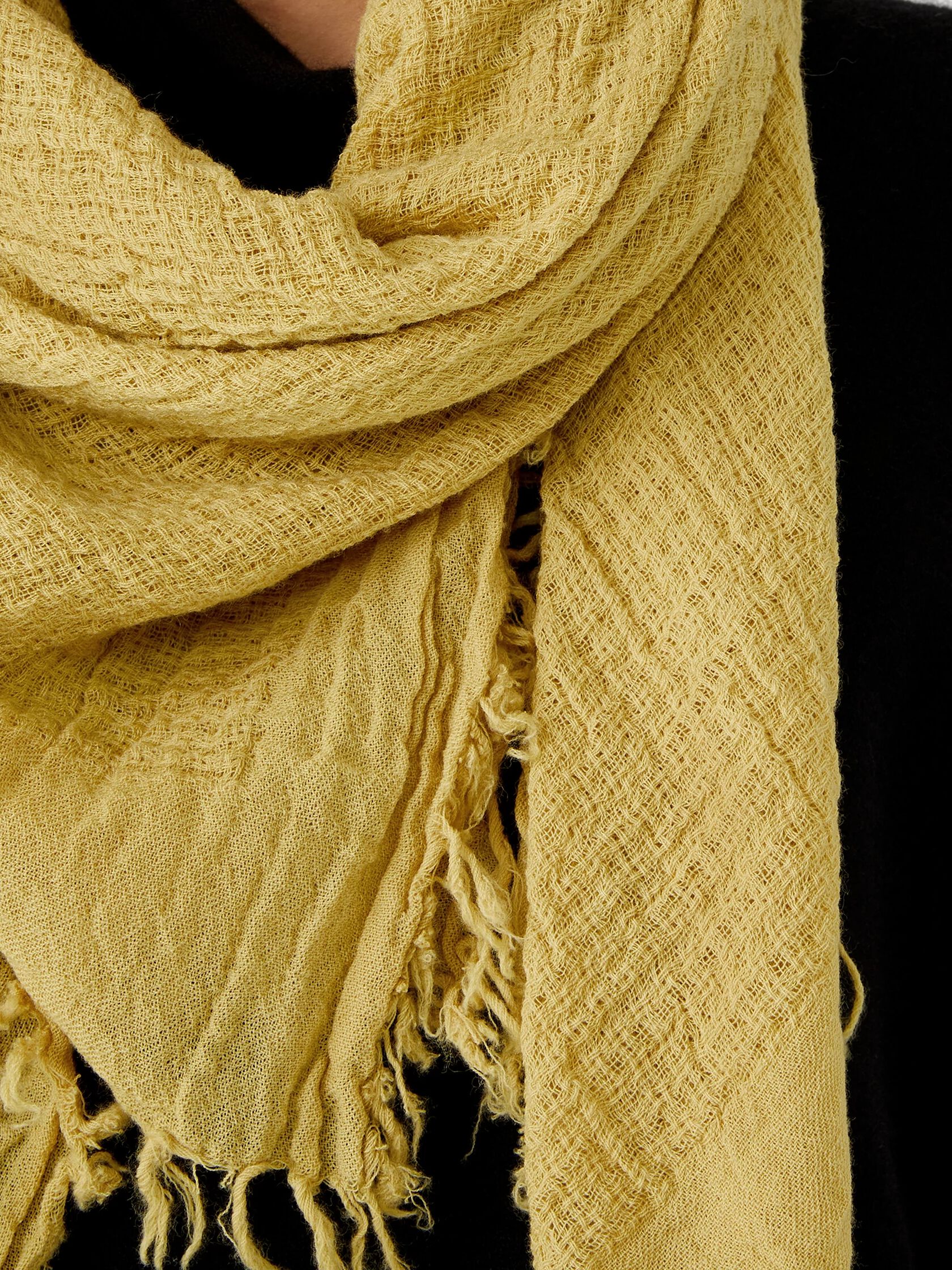 Textured Wool Gauze Scarf