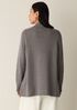 Cotton & Recycled Cashmere Turtleneck Long Top