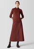 Felted Wool Jersey A-Line Skirt in Regenerative Wool