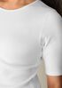 Organic Cotton Stretch Rib Crew Neck Tee