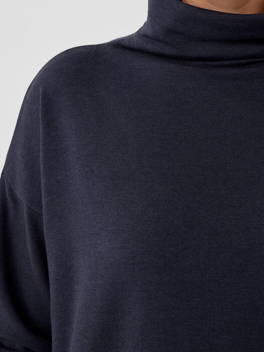 Cozy Brushed Terry Hug Funnel Neck Top