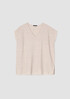 Organic Linen Cotton Seed V-Neck Top