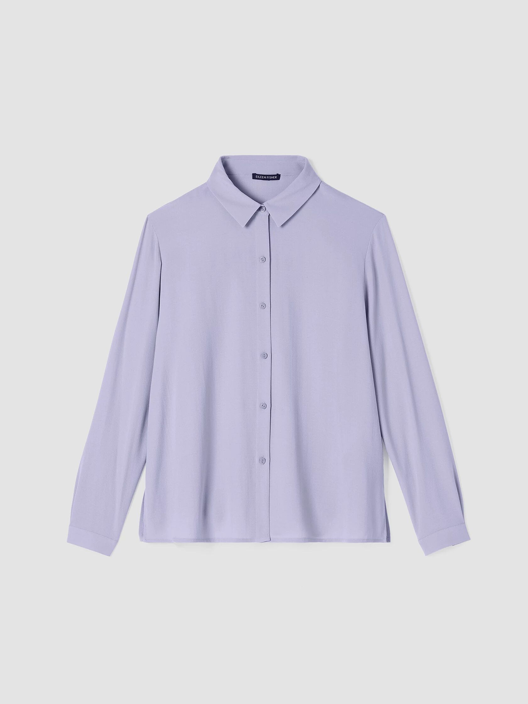 Silk Georgette Crepe Classic Collar Shirt