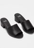 Tea Leather Slide Sandal