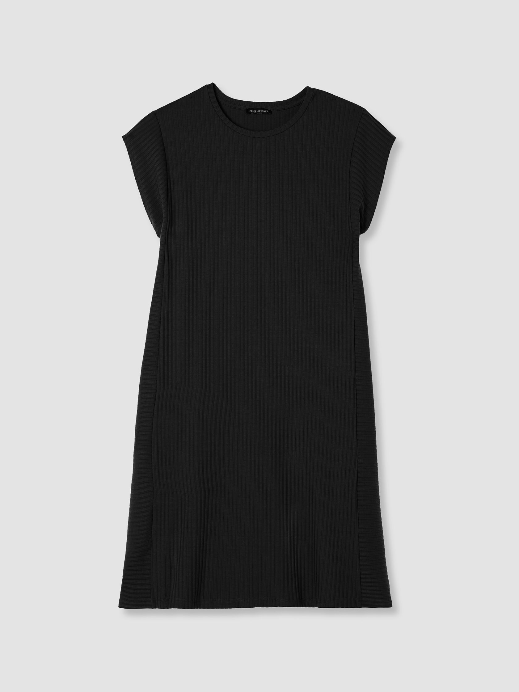 Textured Stretch Rib Round Neck Dress