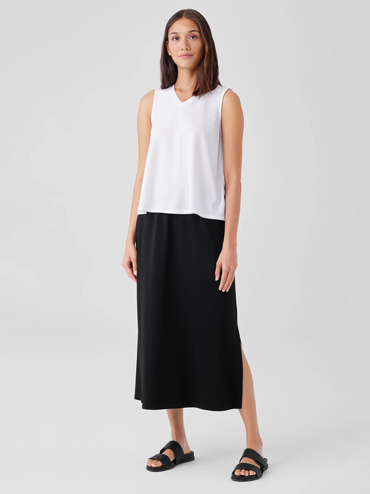 Stretch Jersey Knit Straight Skirt